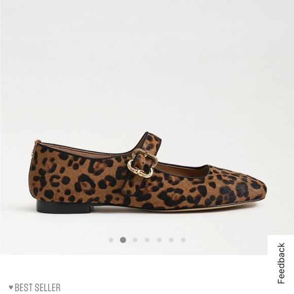 Sam Edelman Leopard Print Mary Jane Flats - Picture 1 of 7